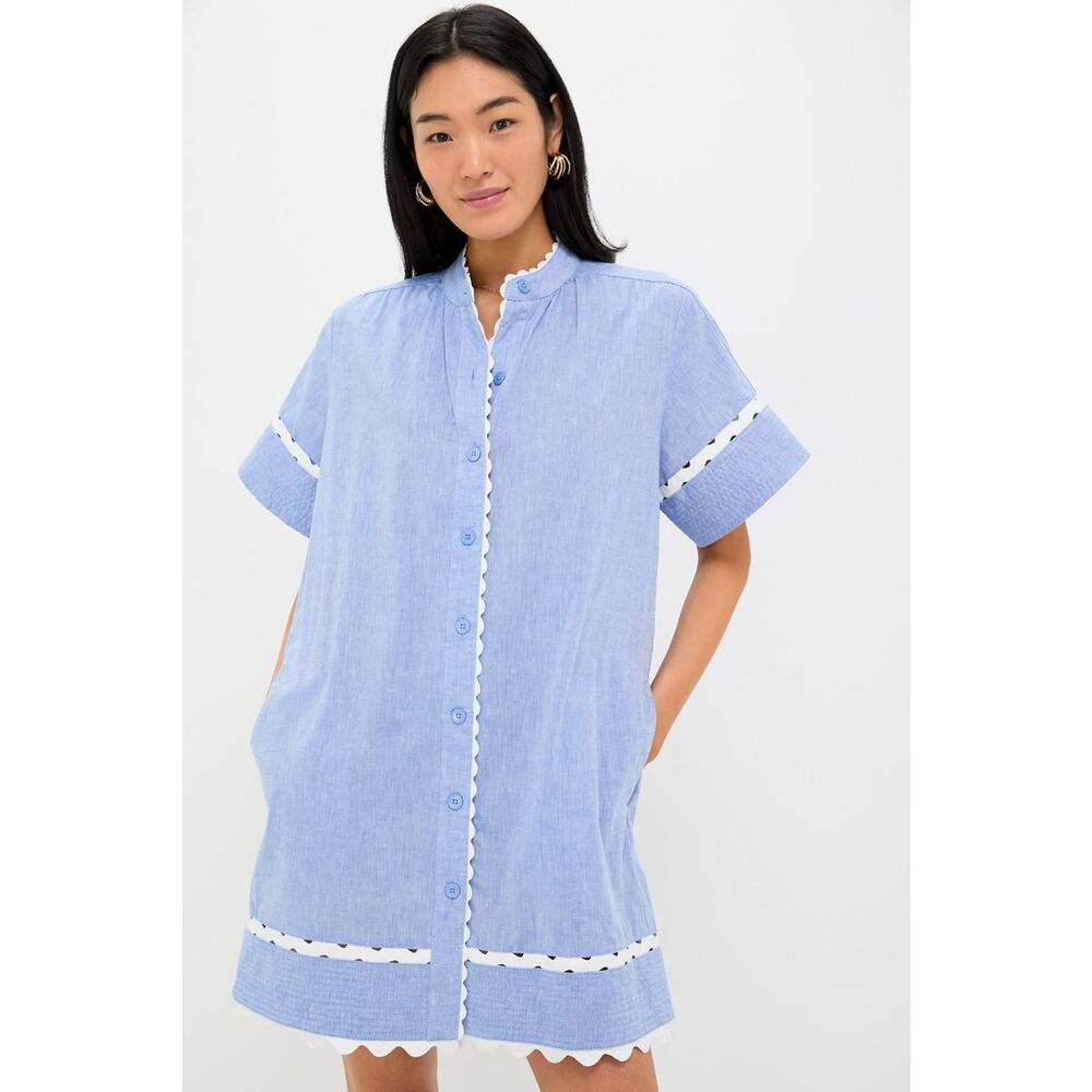 TUCKERNUCK Chambray Cornelia Dress Size XL NWT Retail $228 Tuckernuck - Picture 7 of 8